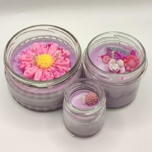 Levendula és Borostyán Szójaviasz illatgyertyák