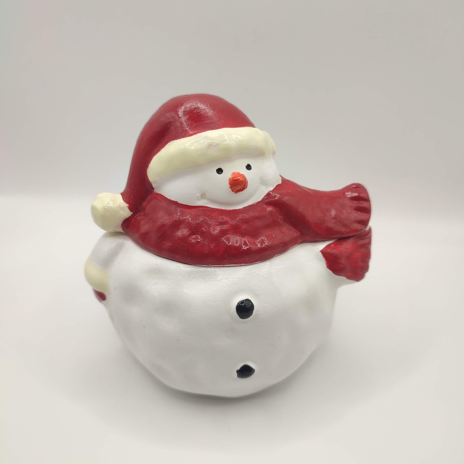 Karácsonyi Hóember díszgyertya almáspite illatban